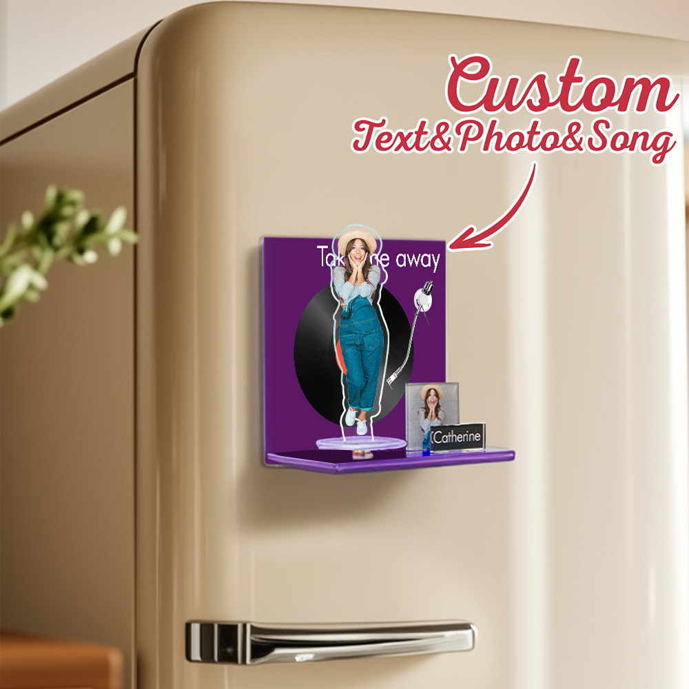 Custom Fridge Magnet Personalized Cartoon Photo and Name Refrigerator Magnet Home Decoration