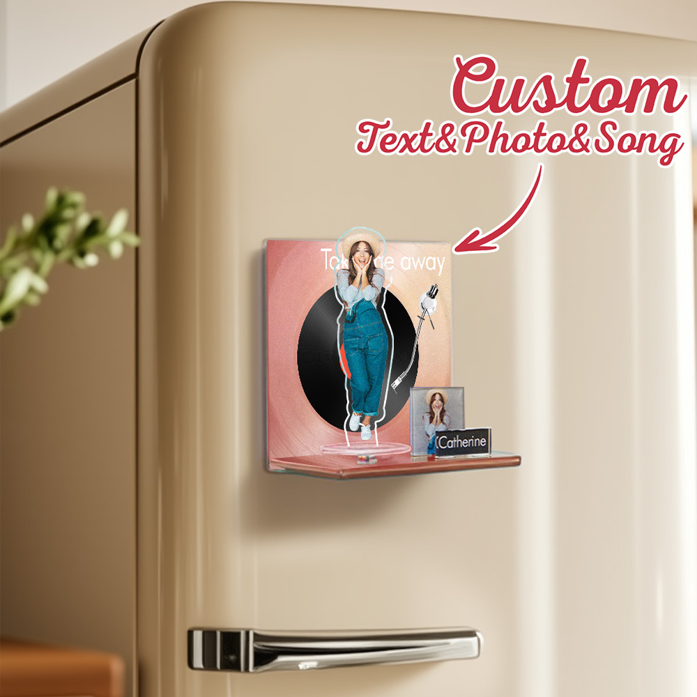 Custom Fridge Magnet Personalized Cartoon Photo and Name Refrigerator Magnet Home Decoration