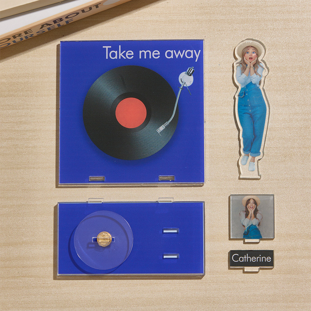 Custom Fridge Magnet Personalized Cartoon Photo and Name Refrigerator Magnet Home Decoration