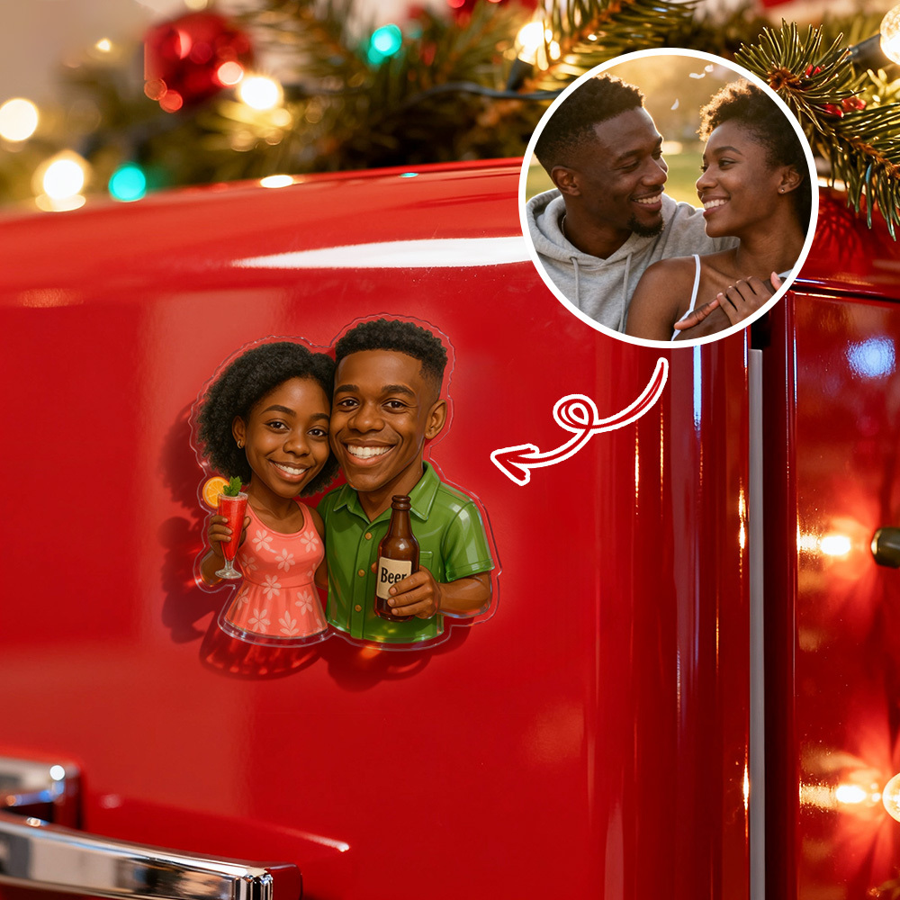 Personalized Vacation Themed Fridge Magnet 2D Look 3D Pop