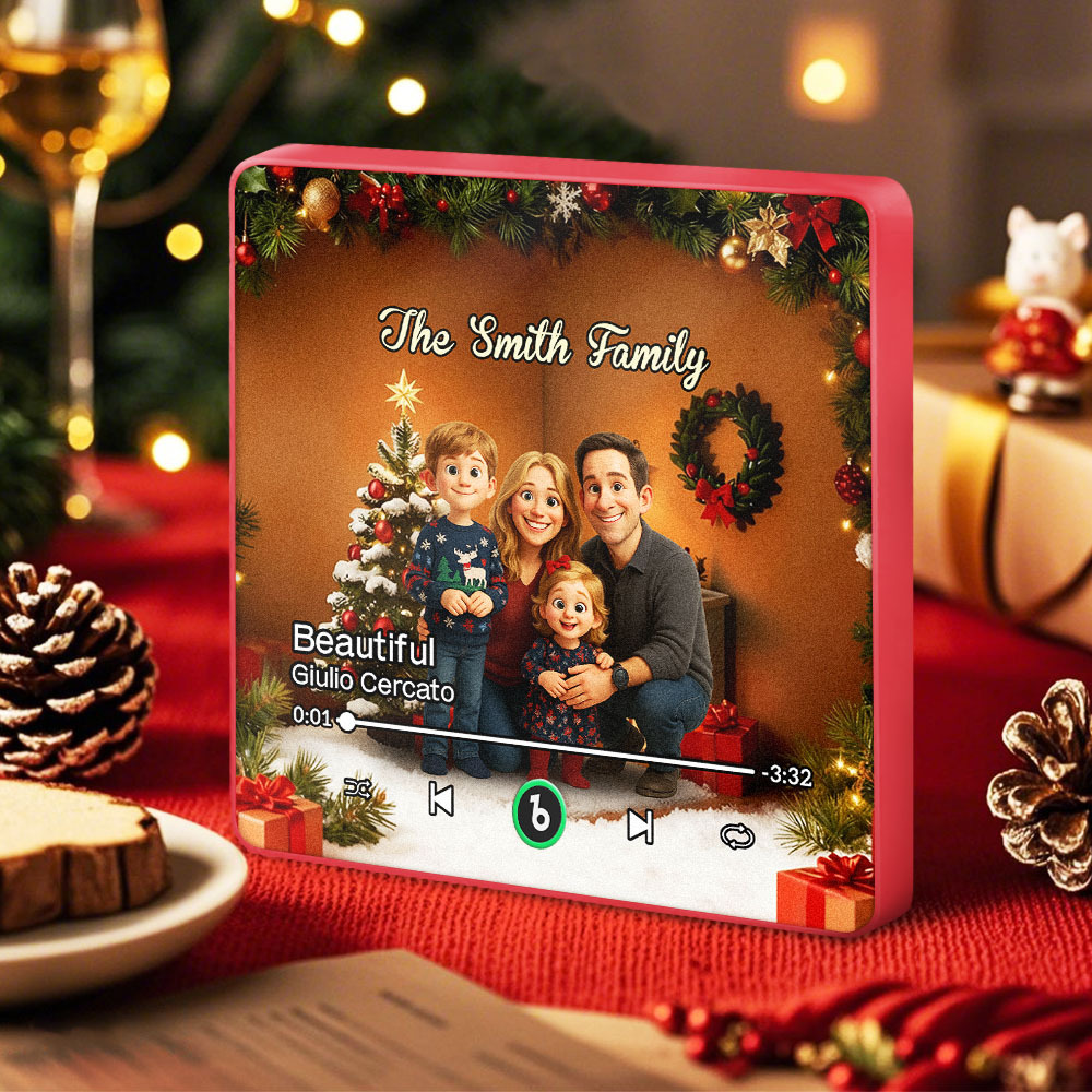 Personalized Family Photo Gifts Cartoon Music Fridge Magnet