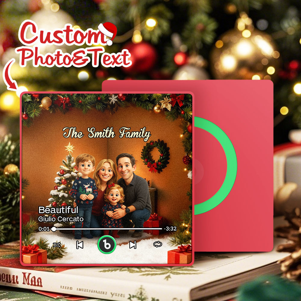 Personalized Family Photo Gifts Cartoon Music Fridge Magnet