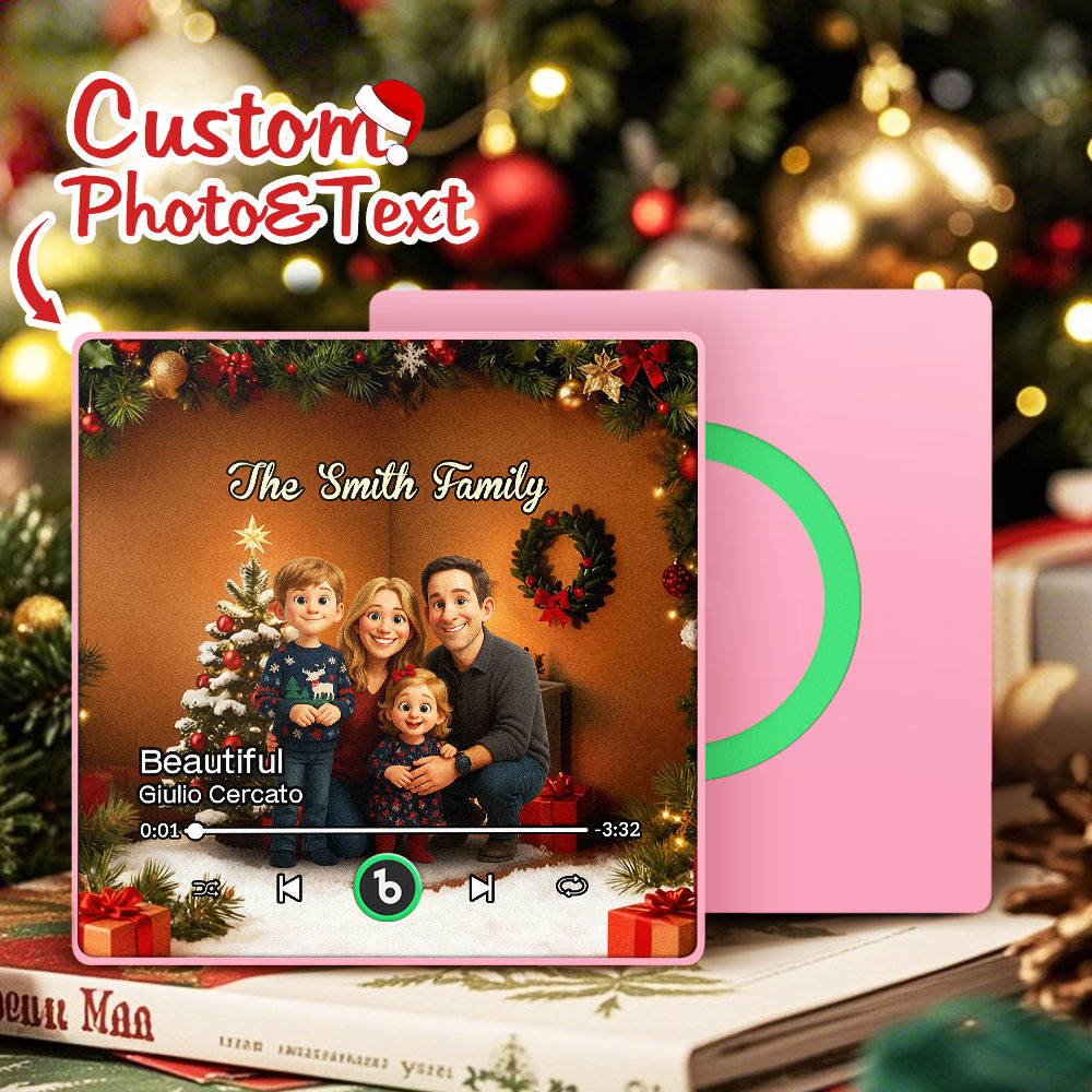 Personalized Family Photo Gifts Cartoon Music Fridge Magnet