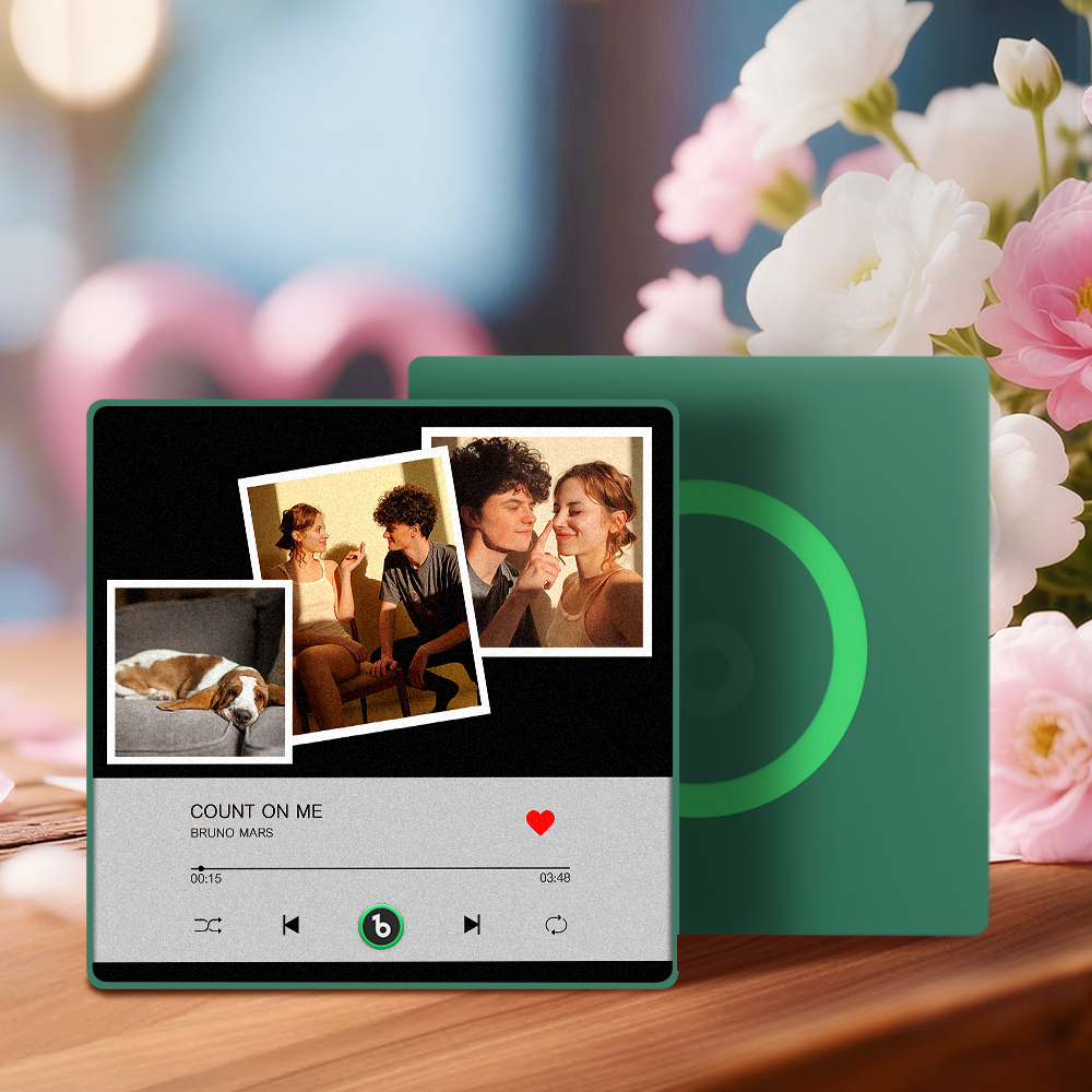 New 4.0 Upgrade Custom Music Fridge Magnet Colorful Frame Album Fridge Magnet Can Play Songs Gift for Couple Can Upload Your Music