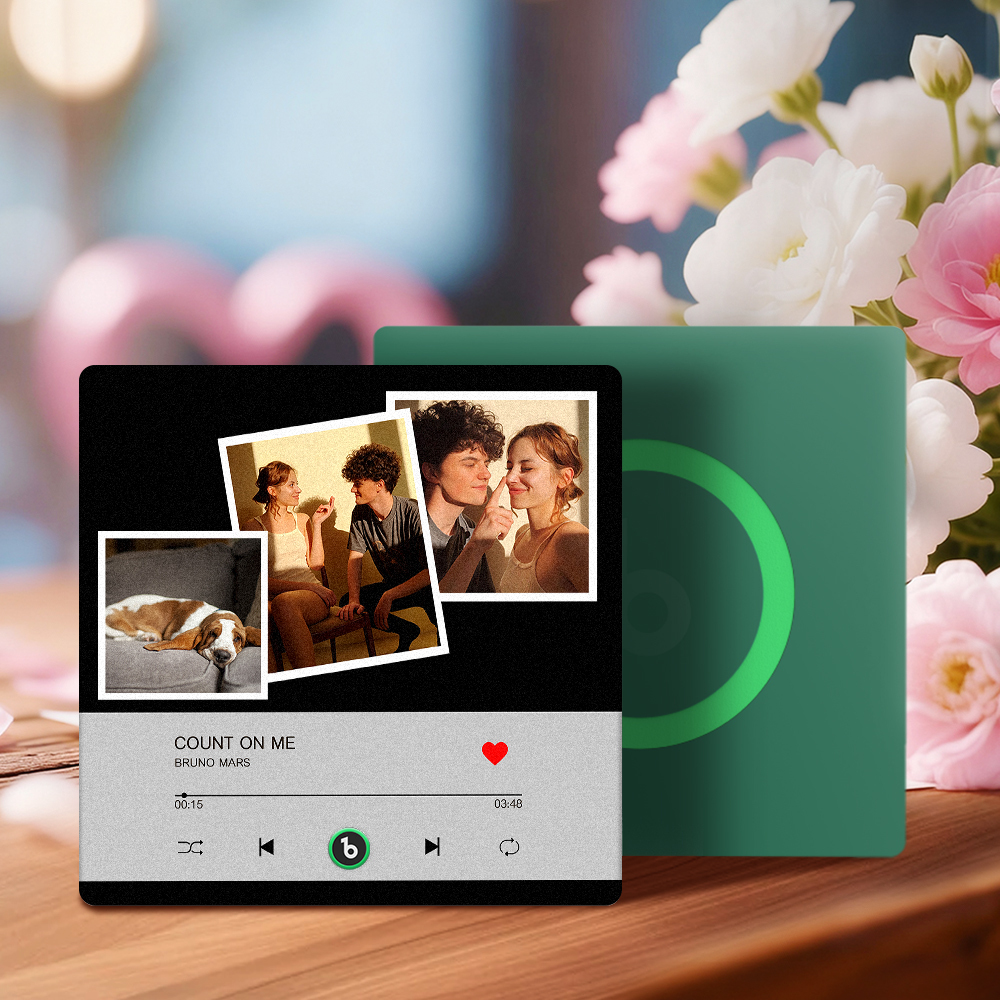 New 4.0 Upgrade Custom Music Fridge Magnet Colorful Frame Album Fridge Magnet Can Play Songs Gift for Couple Can Upload Your Music