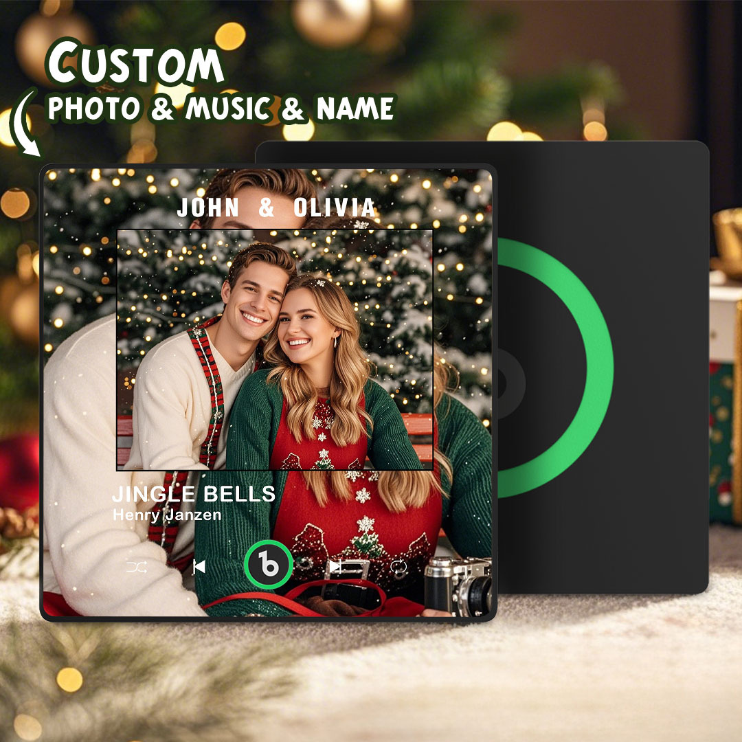 Custom Music Fridge Magnet Colorful Frame Album Fridge Magnet Can Play Songs Gift for Couple - MyFaceBoxer