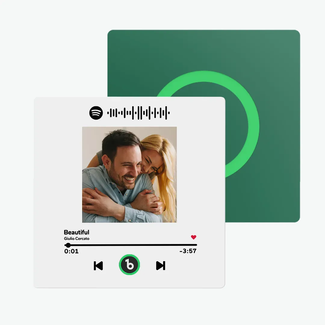 Custom Music Fridge Magnet Colorful Frame Album Fridge Magnet Can Play Songs Gift for Couple - MyFaceBoxer