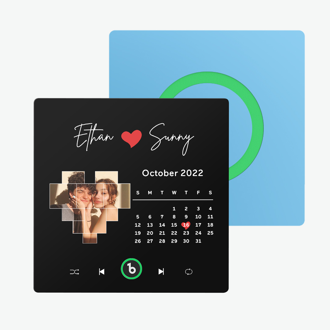 New 4.0 Upgrade Custom Music Fridge Magnet Anniversary Gifts Colorful Frame Album Fridge Magnet Can Play Songs - MyFaceBoxer