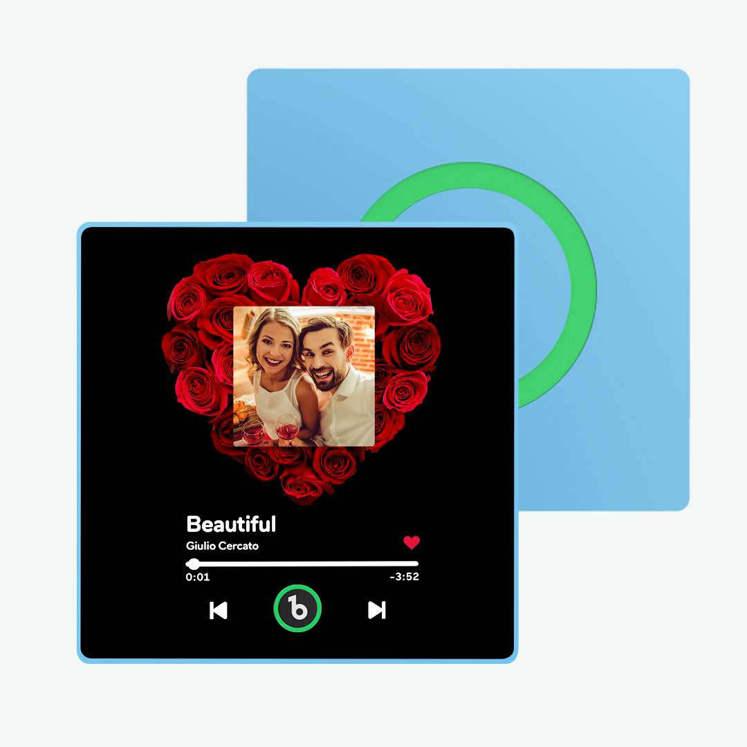 Custom Music Fridge Magnet Colorful Frame Album Fridge Magnet Can Play Songs Gift for Couple - MyFaceBoxer