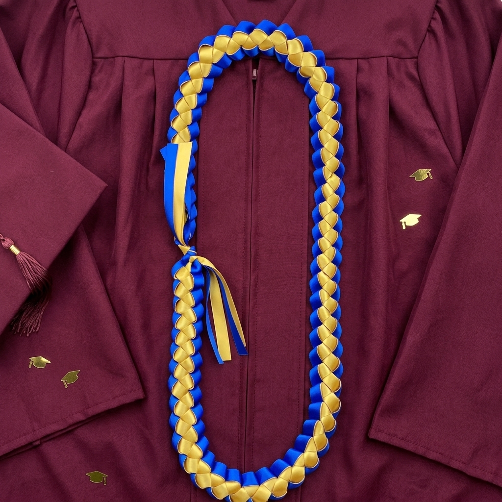 Blue and Yellow Graduation Lei Gifts for Students