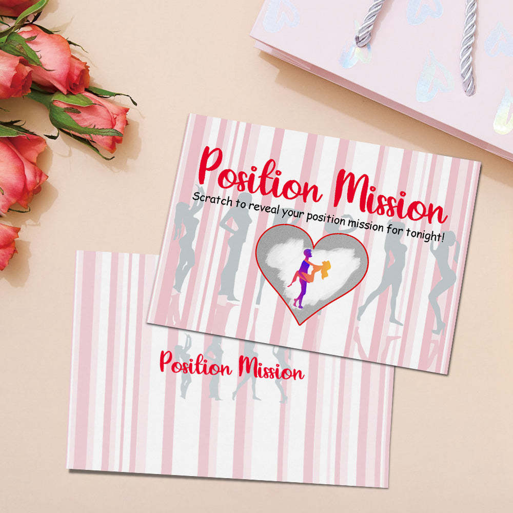 Surprise Naughty Scratch Card Funny Position Mission Couples Games Scratch off Card - MyFaceBoxer