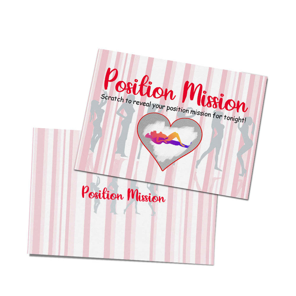Surprise Naughty Scratch Card Funny Position Mission Couples Games Scratch off Card - MyFaceBoxer
