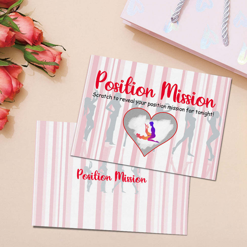 Surprise Naughty Scratch Card Funny Position Mission Couples Games Scratch off Card - MyFaceBoxer