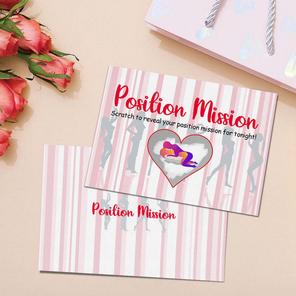 Surprise Naughty Scratch Card Funny Position Mission Couples Games Scratch off Card - MyFaceBoxer