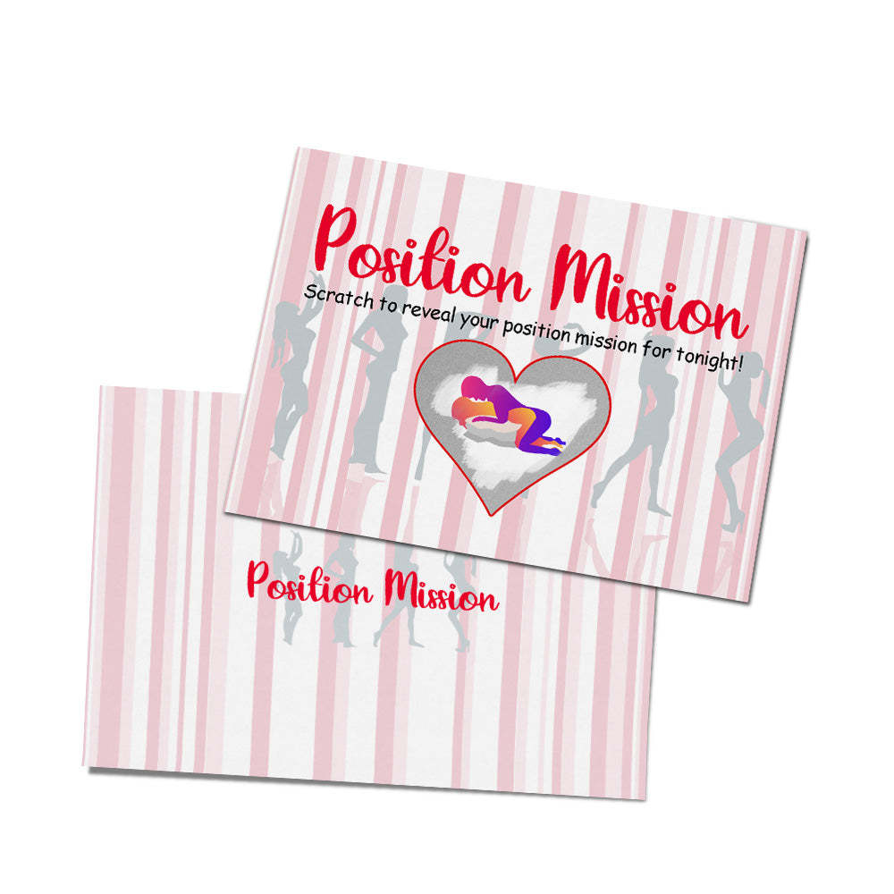 Surprise Naughty Scratch Card Funny Position Mission Couples Games Scratch off Card - MyFaceBoxer