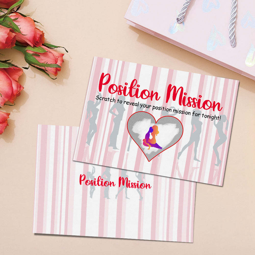 Surprise Naughty Scratch Card Funny Position Mission Couples Games Scratch off Card - MyFaceBoxer