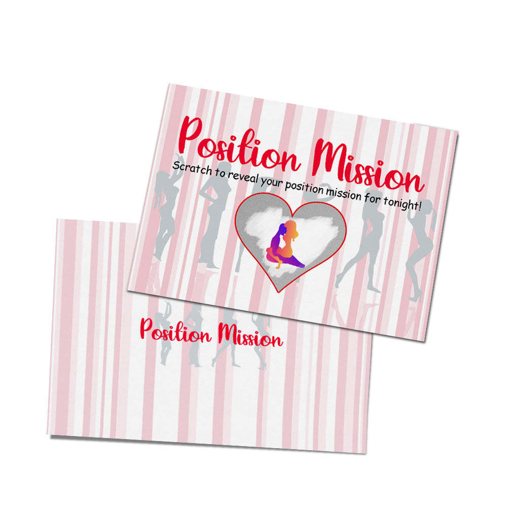Surprise Naughty Scratch Card Funny Position Mission Couples Games Scratch off Card - MyFaceBoxer