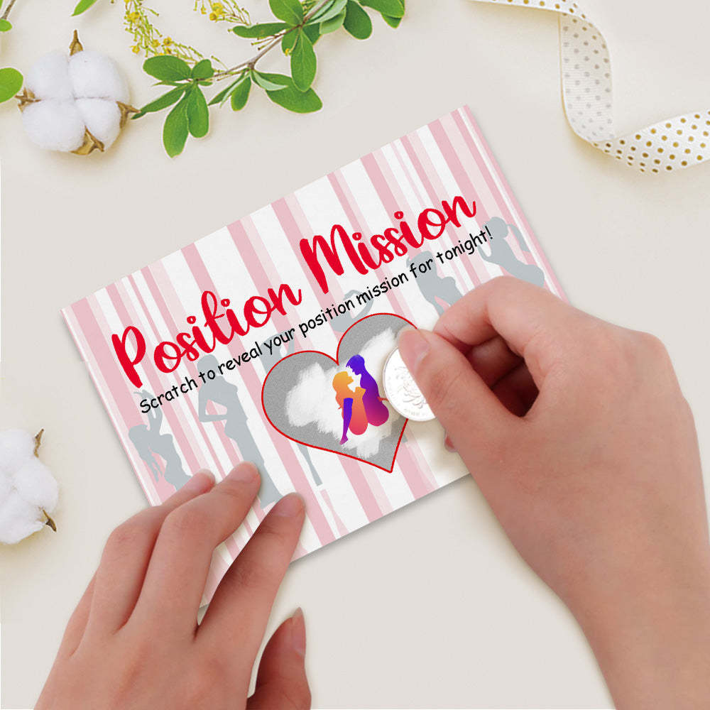 Surprise Naughty Scratch Card Funny Position Mission Couples Games Scratch off Card - MyFaceBoxer