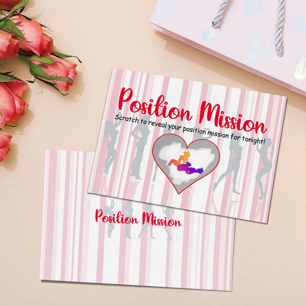 Surprise Naughty Scratch Card Funny Position Mission Couples Games Scratch off Card - MyFaceBoxer