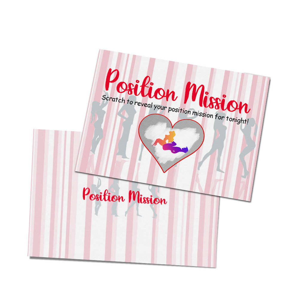 Surprise Naughty Scratch Card Funny Position Mission Couples Games Scratch off Card - MyFaceBoxer