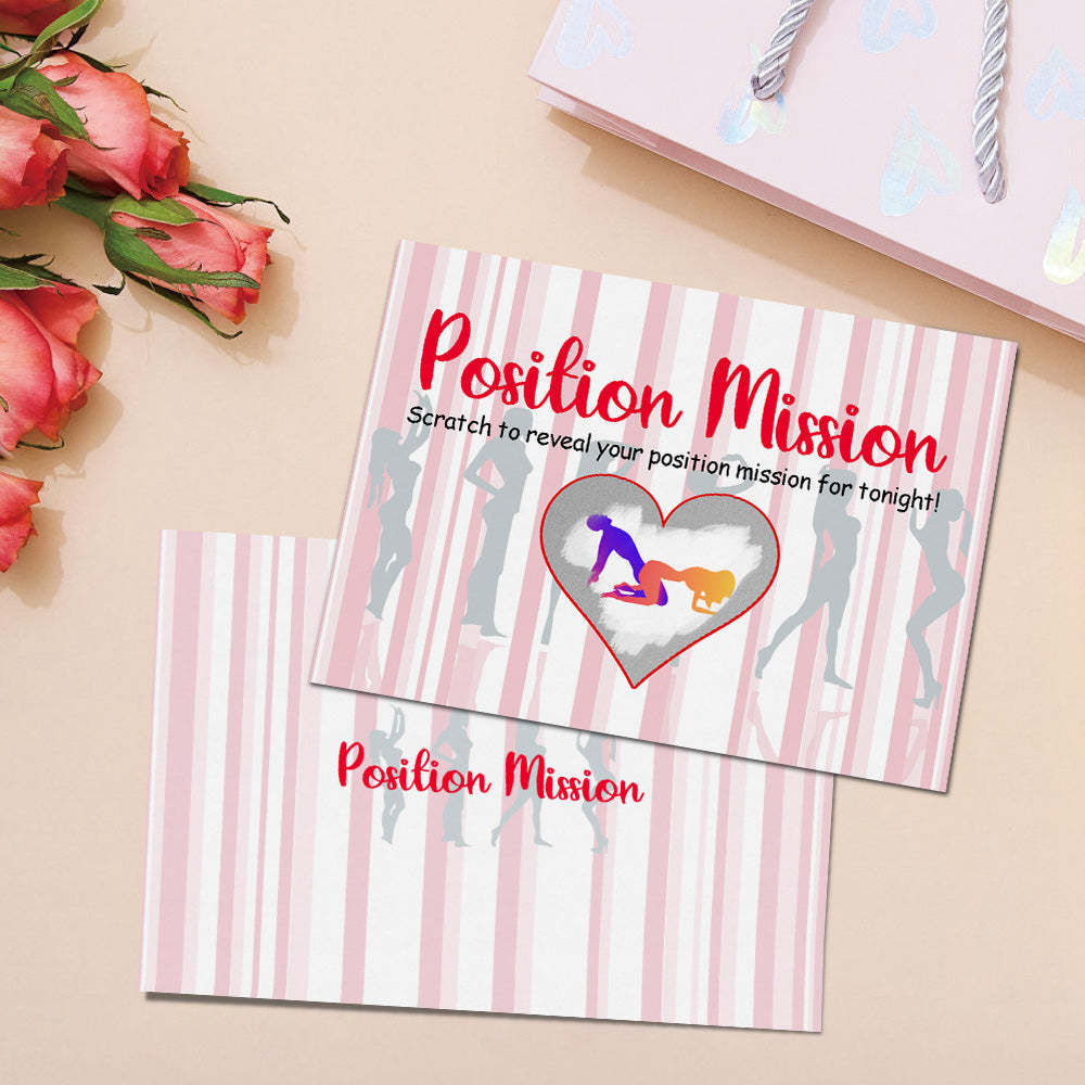 Surprise Naughty Scratch Card Funny Position Mission Couples Games Scratch off Card - MyFaceBoxer