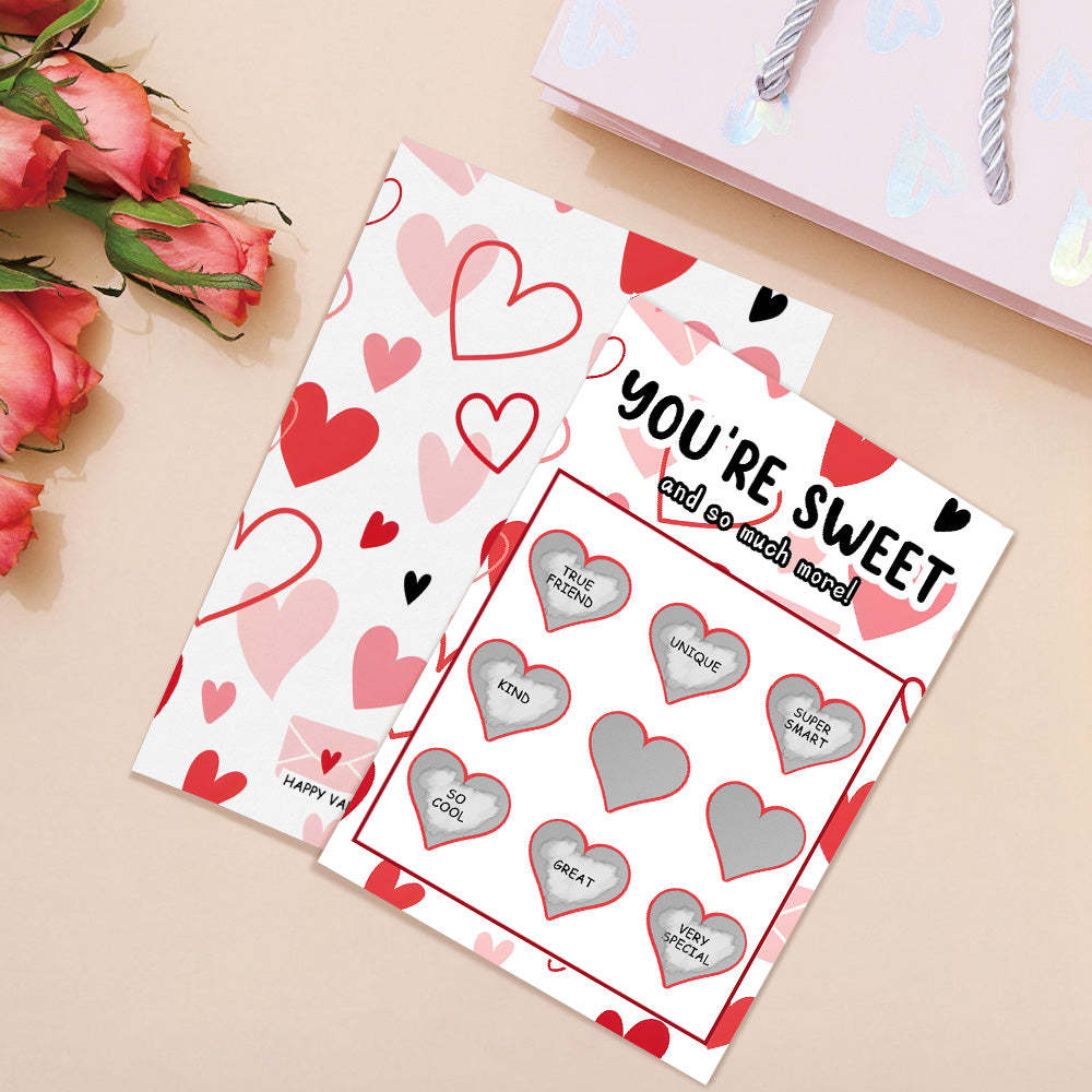 You're Sweet Scratch Card Funny Valentine's Day Scratch off Card - MyFaceBoxer