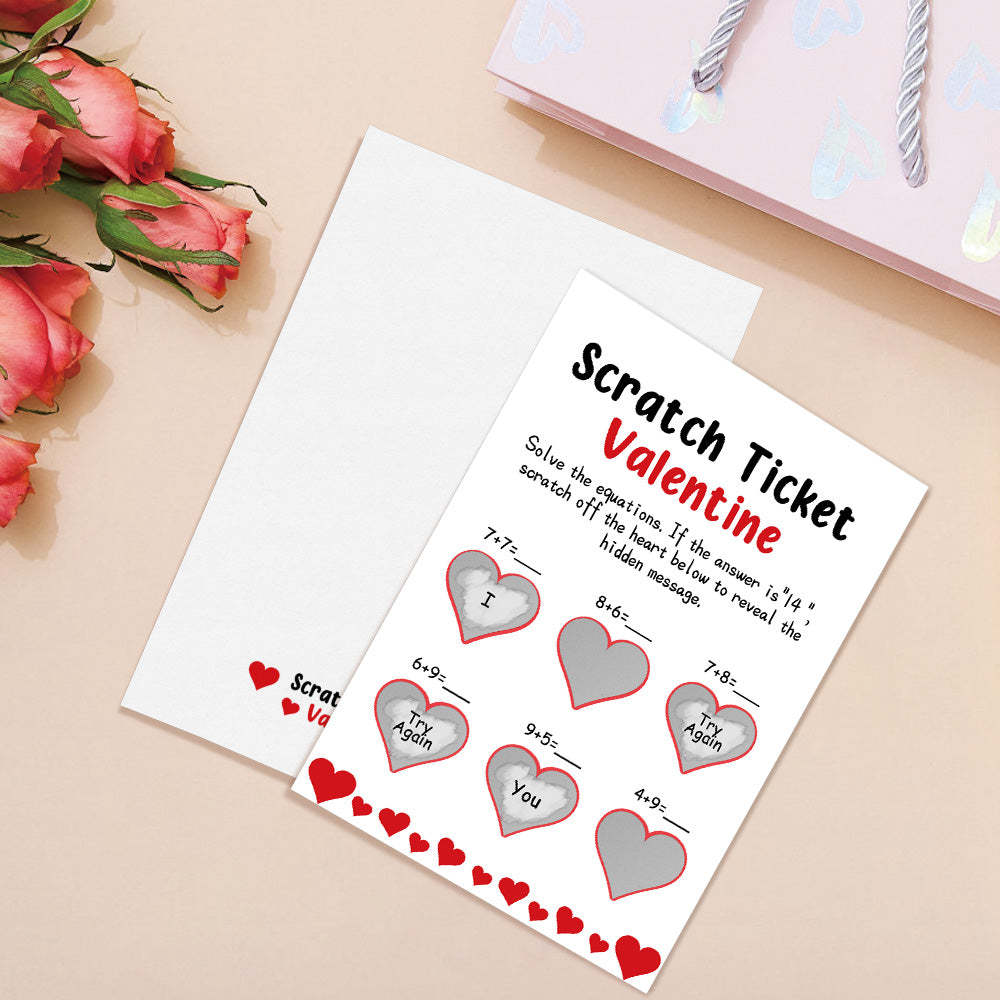 I Love You Scratch Card Funny Valentine's Day Scratch off Card - MyFaceBoxer