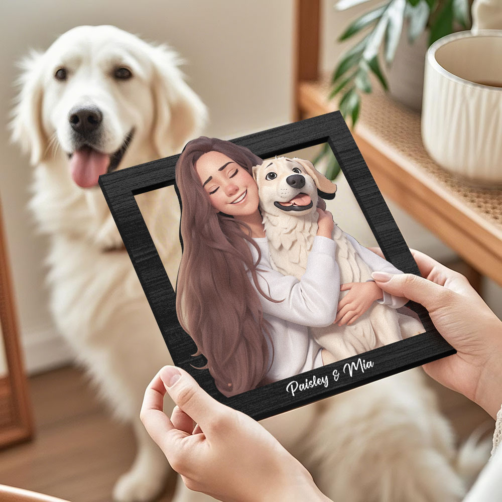 Personalized 3D wood cartoon family wall painting,Photo 3D painting,Custom couple cartoon portrait,Couple gift, family gift,Anniversary gift - MyFaceBoxer