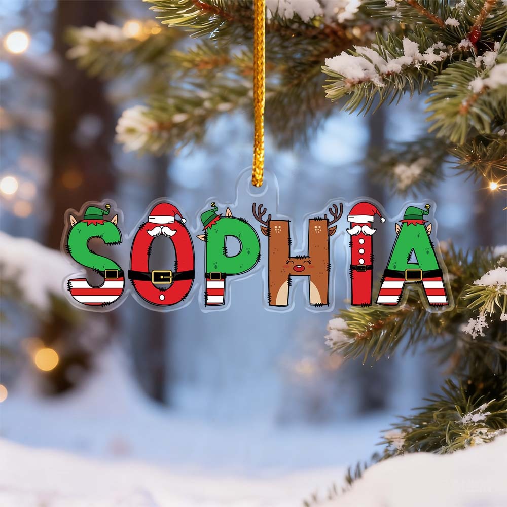 Custom Family Name Elf Santa Letter For Kids, Family, Bulk Gifts - Personalized Acrylic Ornament