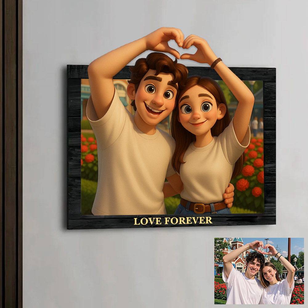 Custom Photo Cartoon-Style Picture Wooden Frame