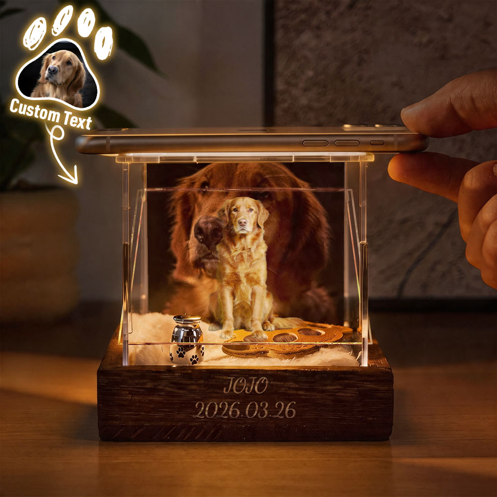 Interactive Pet Memorial Box With Hologram Projection