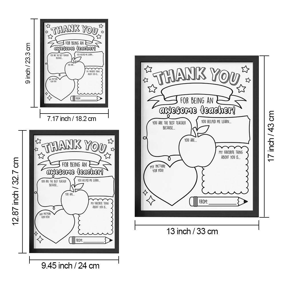 Back to School DIY Coloring Sign Teacher Appreciation Gifts - MyFaceBoxer