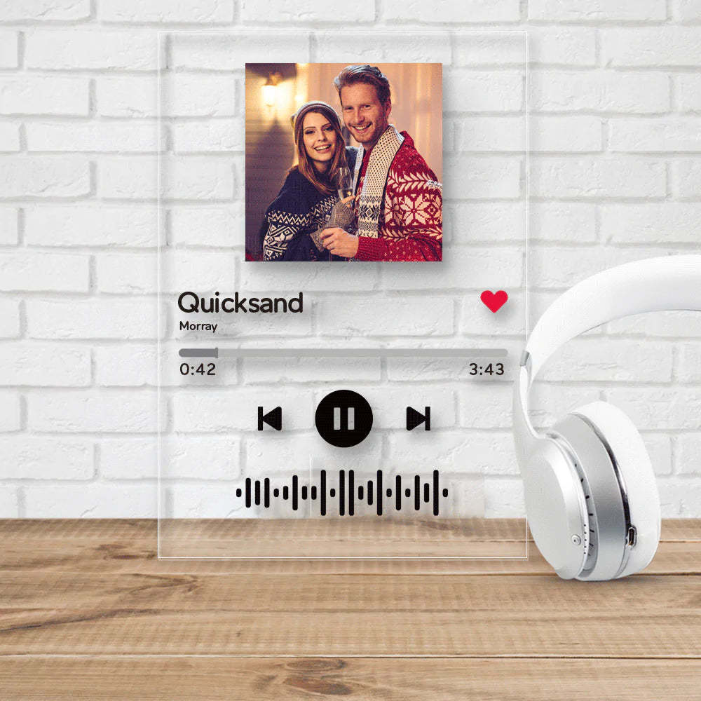Custom Scannable Music Code Keychain With Favorite Song Best Gift For Lover - MyFaceBoxer