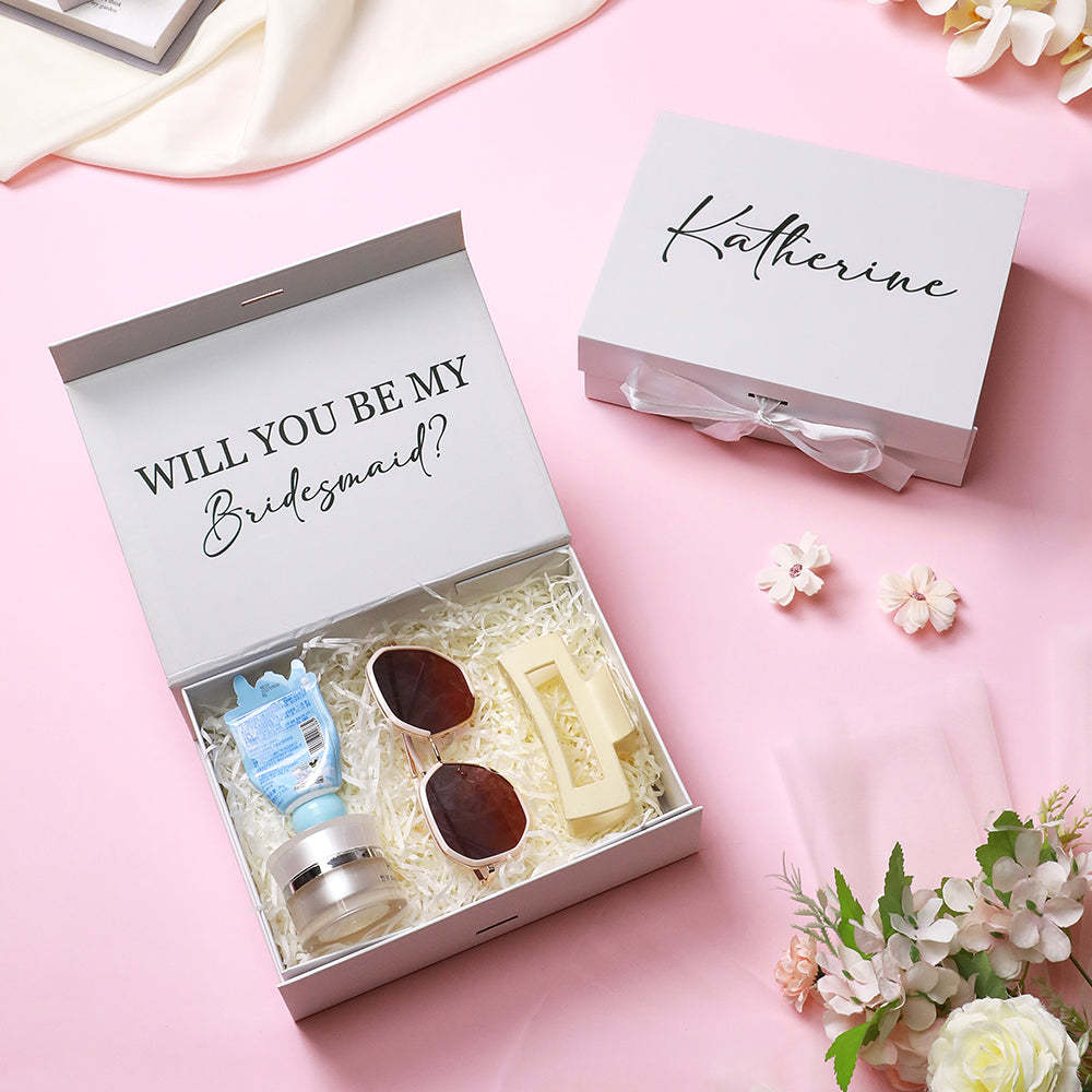 Personalized Bridesmaid Proposal Box Custom Bridesmaid Gift Box Bridesmaid Empty Box Gift for Bridesmaid - MyFaceBoxer