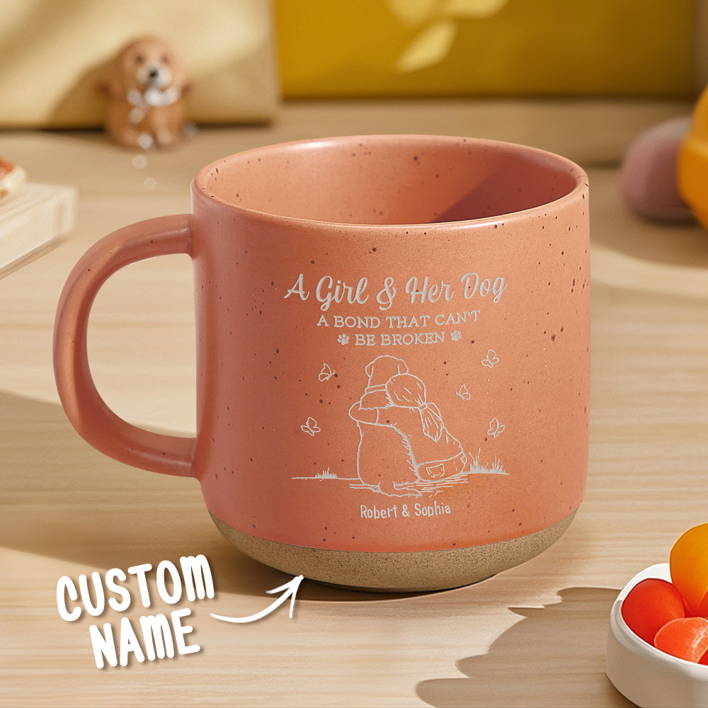 Custom Memorial Pottery Mug Sympathy Gift For Pet Lovers-Bond That Can't Be Broken - MyFaceBoxer