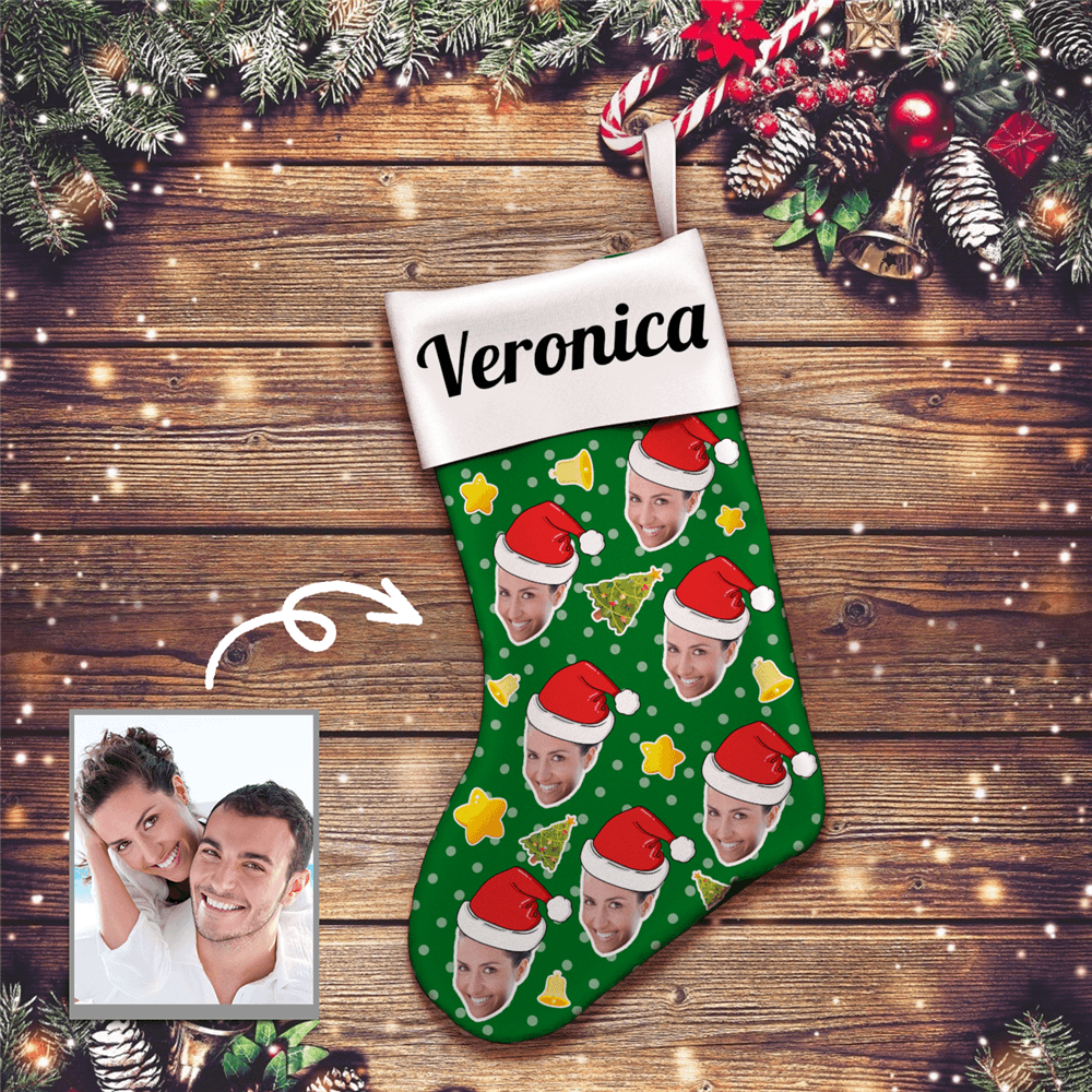 Christmas Gifts Personalized Print Face And Name Christmas Stockings - For Man, Woman, Kid - MyFaceBoxer