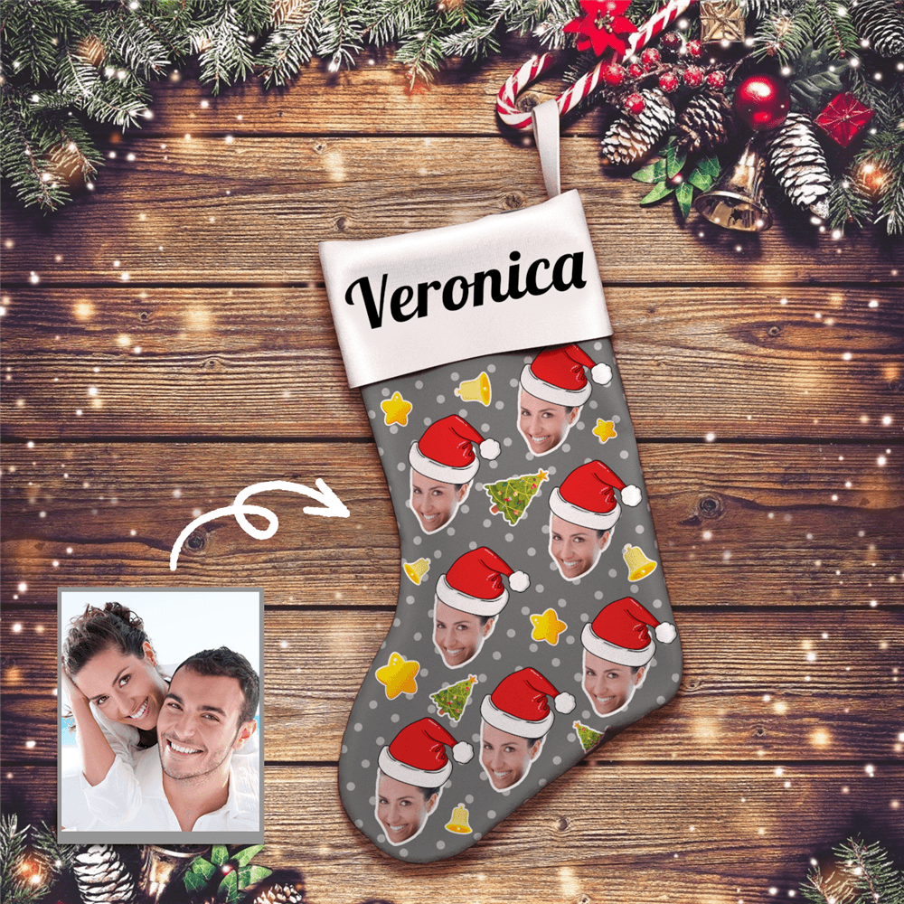 Christmas Gifts Personalized Print Face And Name Christmas Stockings - For Man, Woman, Kid - MyFaceBoxer