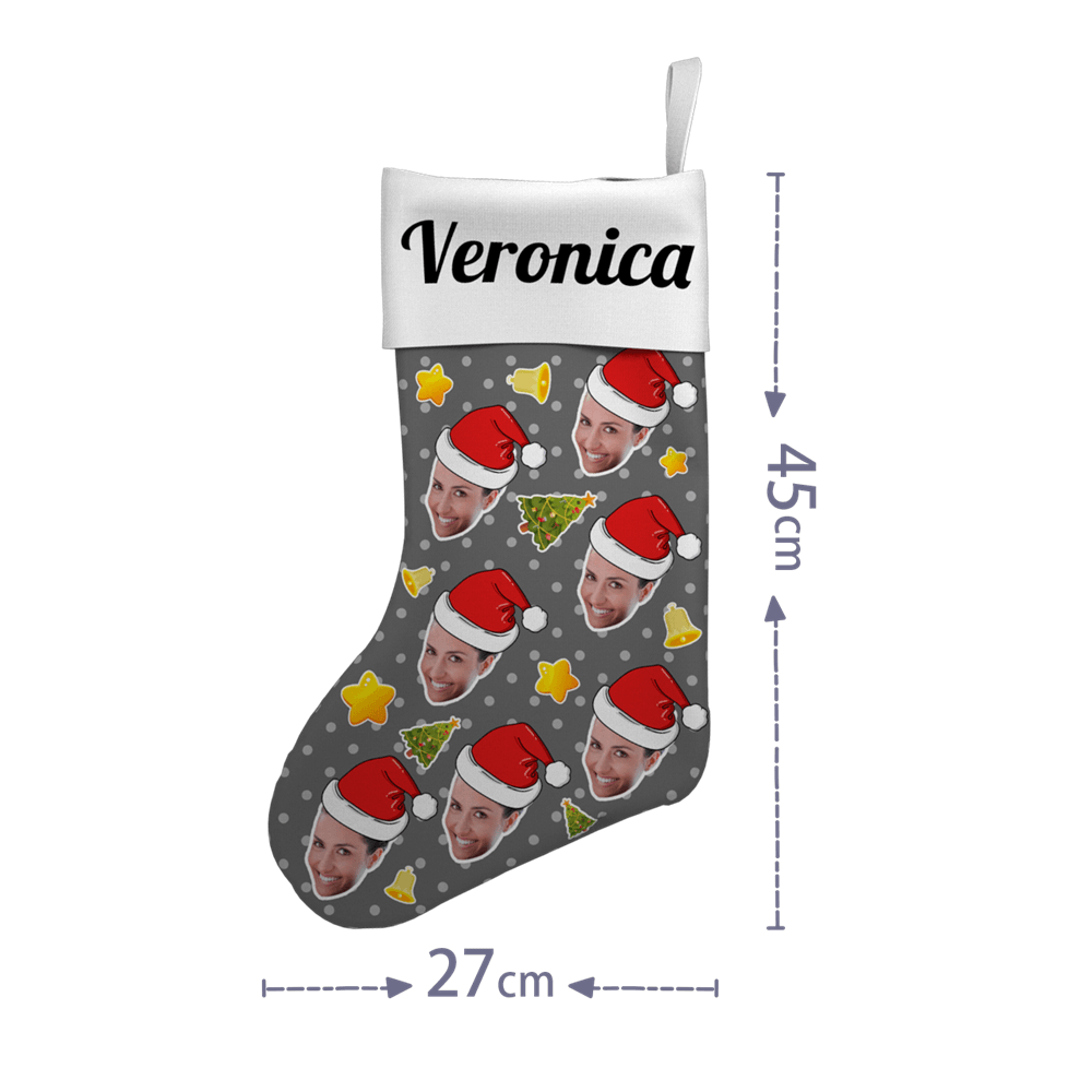 Christmas Gifts Personalized Print Face And Name Christmas Stockings - For Man, Woman, Kid - MyFaceBoxer