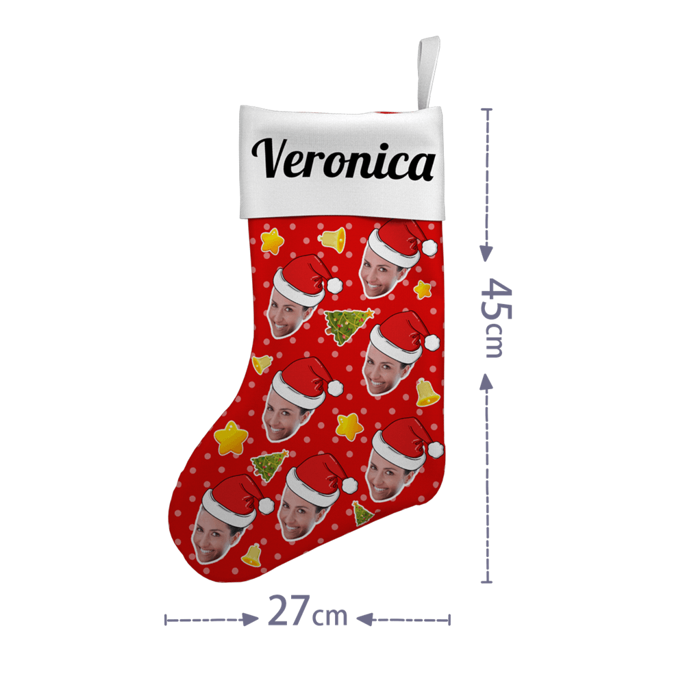 Christmas Gifts Personalized Print Face And Name Christmas Stockings - For Man, Woman, Kid - MyFaceBoxer