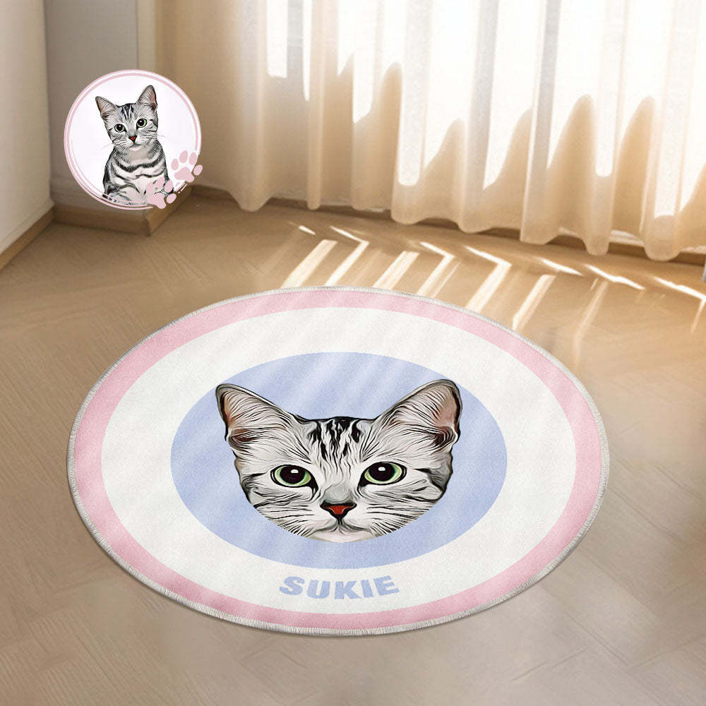 Custom Pet Photo Doormat Personalized Floor Mat Gift for Pet Lover - Orange - MyFaceBoxer