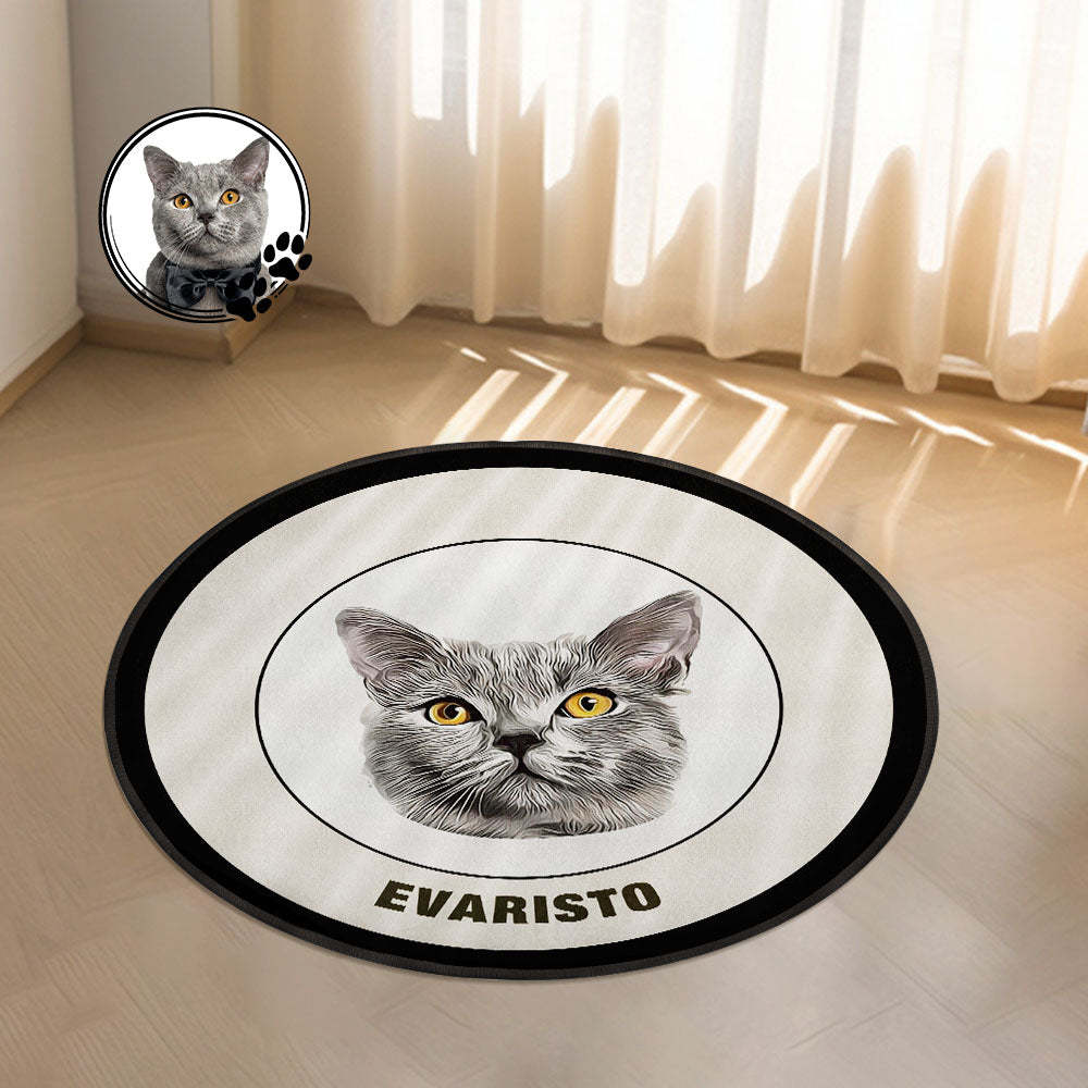 Custom Pet Photo Doormat Personalized Floor Mat Gift for Pet Lover - Orange - MyFaceBoxer