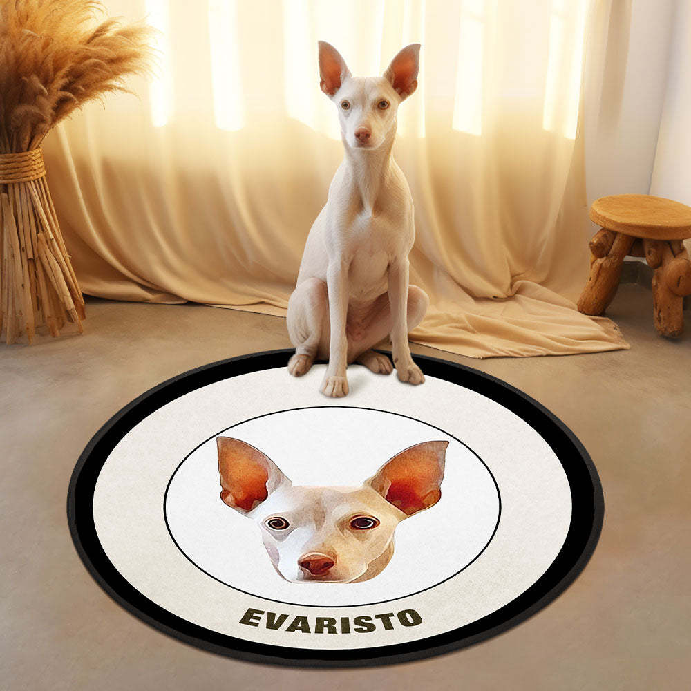 Custom Pet Photo Doormat Personalized Floor Mat Gift for Pet Lover - Orange - MyFaceBoxer