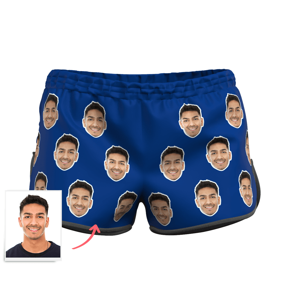 Women's Custom Face Elastic Sport Short Pants - MyFaceBoxer