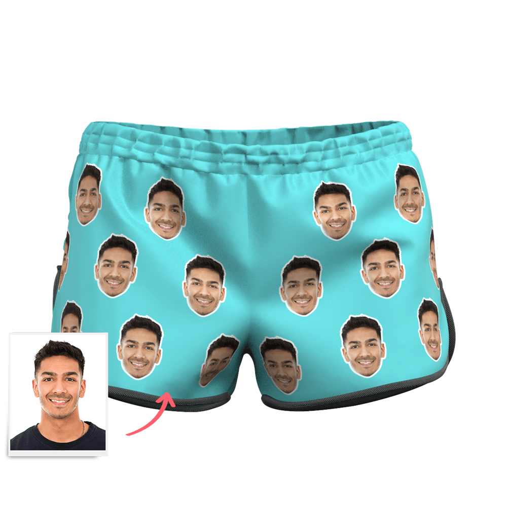 Women's Custom Face Elastic Sport Short Pants - MyFaceBoxer