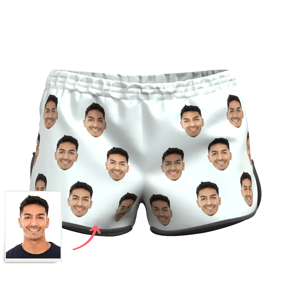 Women's Custom Face Elastic Sport Short Pants - MyFaceBoxer