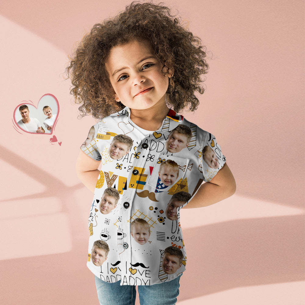 Custom Face Hawaiian Shirt Matching Father's Day Shirt Father's Day Gift - Best Dad - MyFaceBoxer