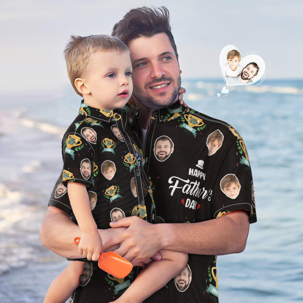 Custom Photo Hawaiian Shirt Personalized Face Hawaiian Shirt Gift Father's Day Gift - Best Dad Ever