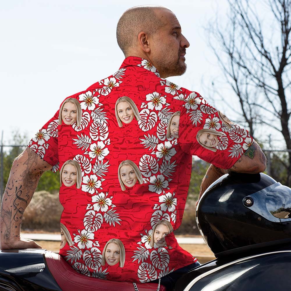 Custom Face Hawaiian Style Relaxed Shirt Family Matching - MyFaceBoxer