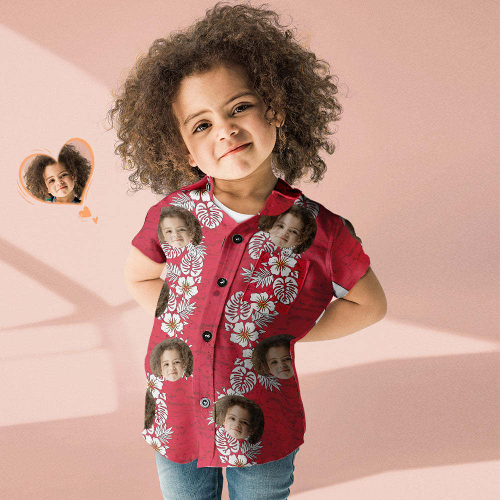 Custom Face Hawaiian Style Relaxed Shirt Family Matching - MyFaceBoxer