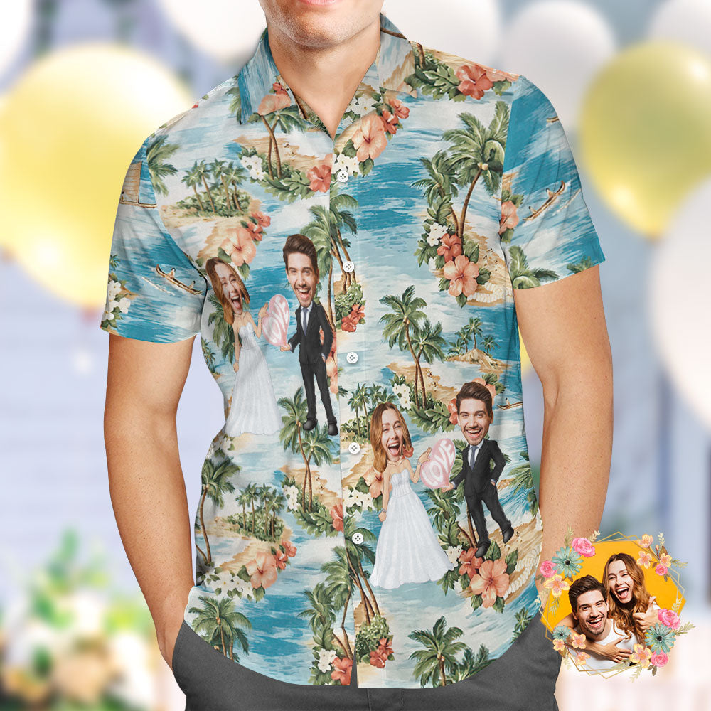 Custom Hawaiian Shirt Personalized Wedding Hawaiian Shirt Best Wedding Gift Wedding Gift
